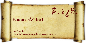 Pados Ábel névjegykártya